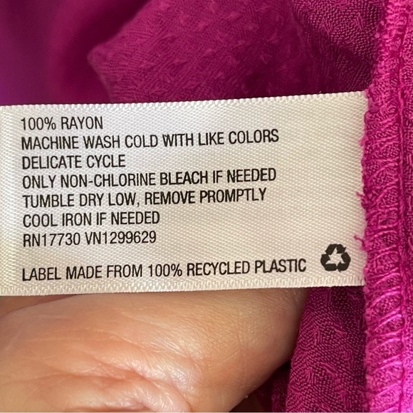 KNOX Rose Raspberry Verbena Long Sleeve Wrap Dress 3X True Wrap Midi Length - Picture 12 of 13